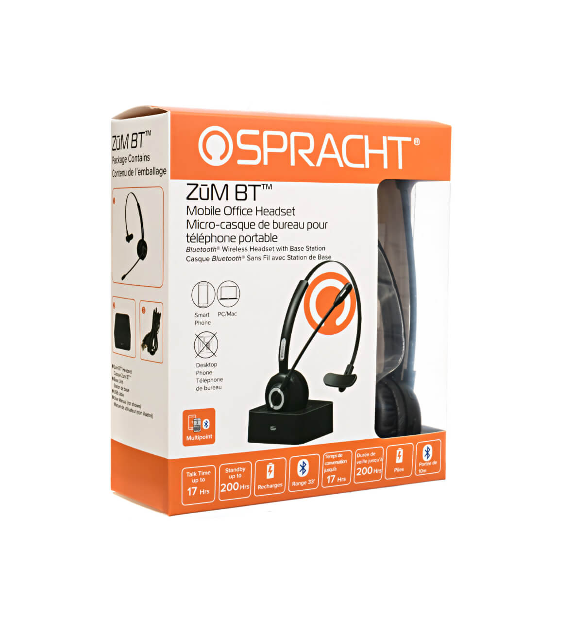 SPRACHT ZUM RJ9B HEADSET For Desktop Landline Phone Phones, ZUMRJ9B