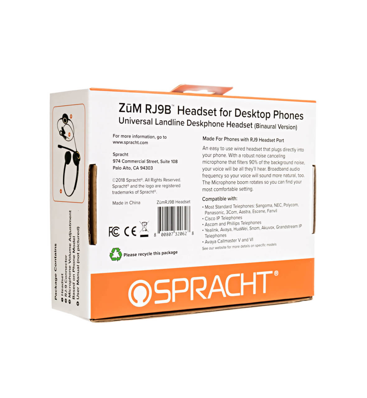 ZūM RJ9™ Headset Binaural - Spracht